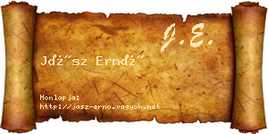 Jász Ernő névjegykártya