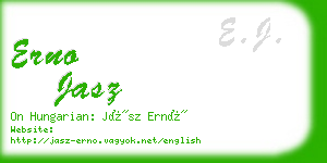 erno jasz business card